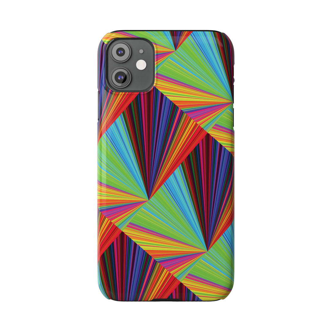Slim Triangle Kaleidoscope Colors Gift for Her Cute Phone Cases for Iphone 16 Case | iPhone 15 Case | iPhone 15 Pro Max Case, Iphone 14, Iphone 14 Pro Max, Iphone 13, 12, 11, 10, 8,7 - Studio40ParkLane