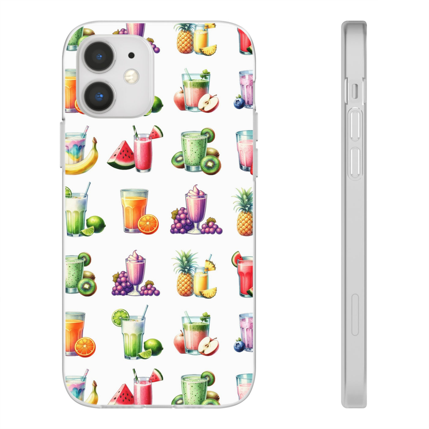 Cute Flexi Phone Cases, For Iphones and Samsung Galaxy Phones, Tropical Summer Fruit Cocktails, Galaxy S23 Phone Case, Samsung S22 Case, Samsung S21, Iphone 15, Iphone 14, Iphone 13