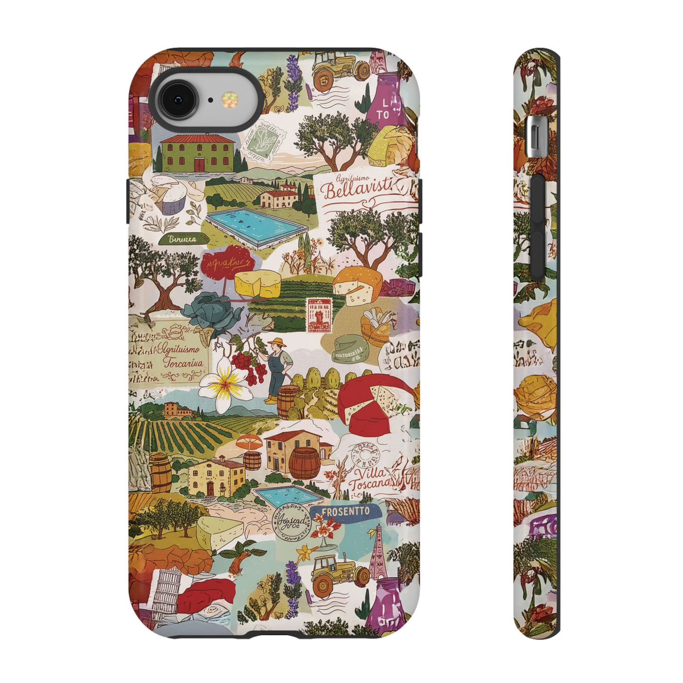 Italy Tuscany Coquette Collage Tough Premium Phone Case - For iPhone 17 Pro Max iPhone 16 Pro iPhone 15 Iphone 14 Plus 13 Pro 12 11 10 XR - Studio40ParkLane