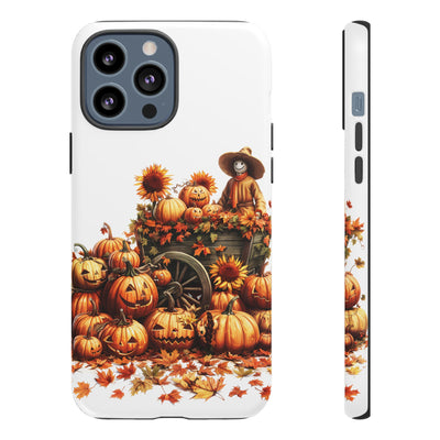 Impact Resistant, Fall Leaves Scarecrow, Cute Phone Cases for Samsung S24, S23, S22, S21, IPhone 15 pro Iphone 14 pro Iphone 13 IPhone 12 Iphone 11