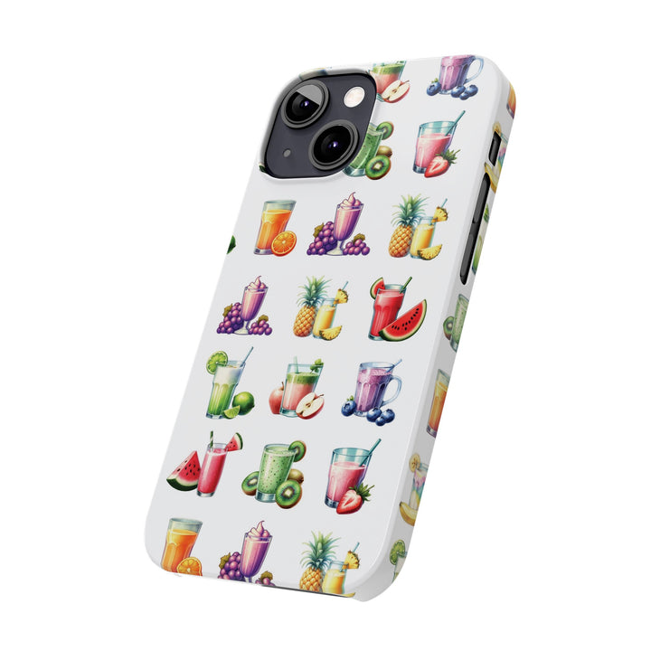 Slim Cute Phone Cases for Iphone - | iPhone 15 Case | iPhone 15 Pro Max Case, Iphone 14 Case, Iphone 14 Pro Max, Iphone 13, Tropical Summer Fruit Cocktail - Studio40ParkLane