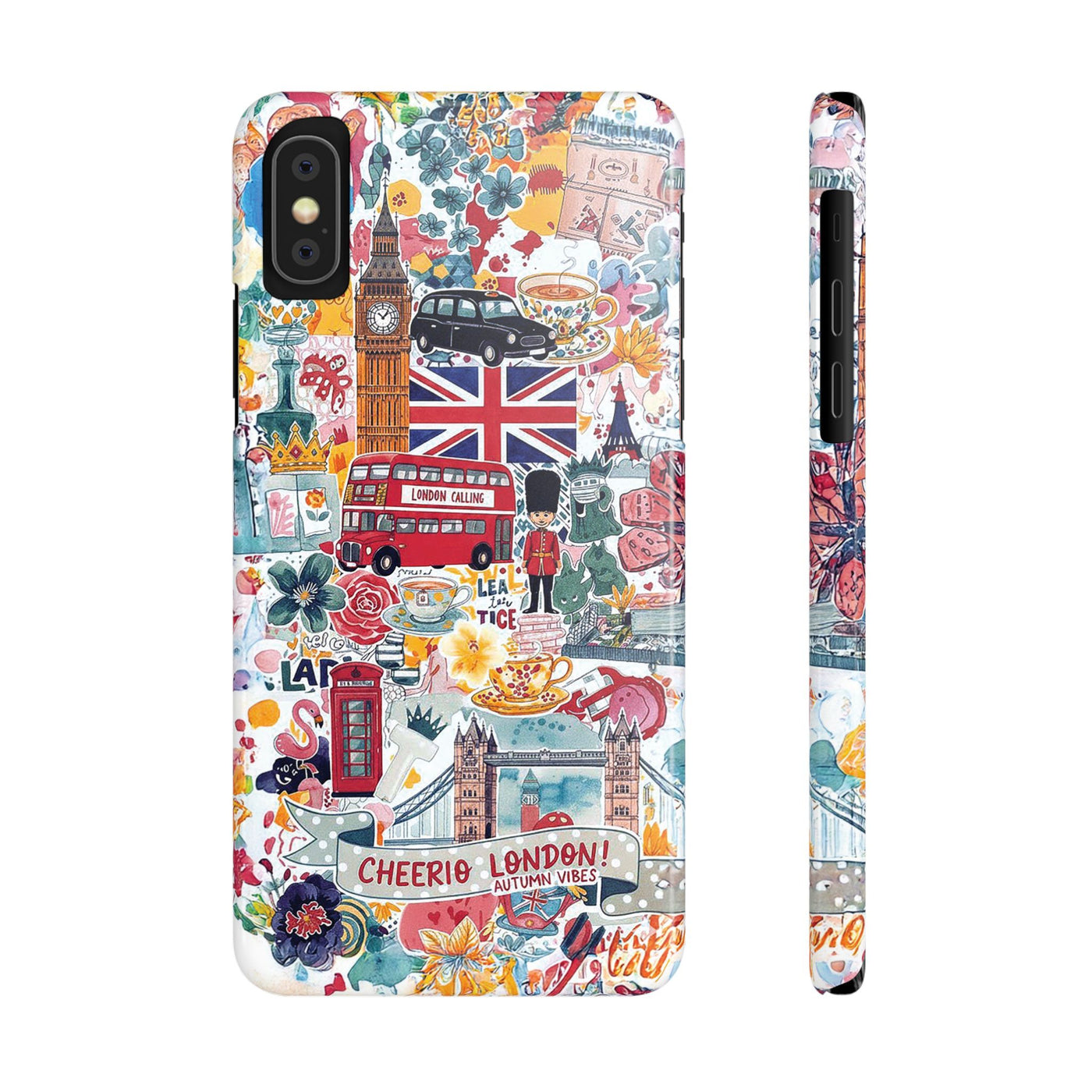 Slim London England Coquette Collage Cute Phone Case for Iphone 17 - | iPhone 16 Pro Max Case | iPhone 15 Case Iphone 14 13 12 11 10 9 8 7 - Studio40ParkLane
