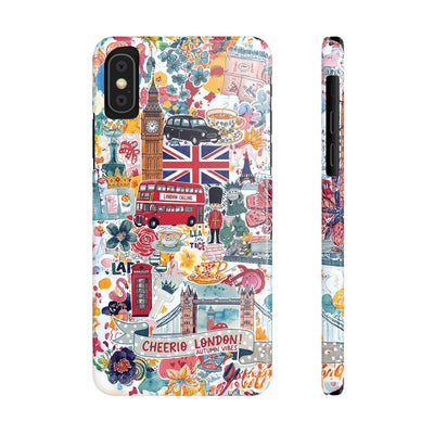 Slim London England Coquette Collage Cute Phone Case for Iphone 17 - | iPhone 16 Pro Max Case | iPhone 15 Case Iphone 14 13 12 11 10 9 8 7 - Studio40ParkLane