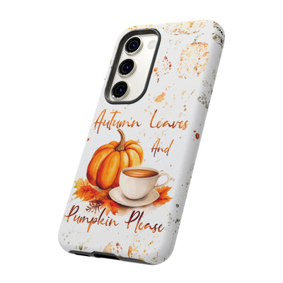 Impact Resistant, Fall Leaves Pumpkin Pie, Cute Phone Cases for Samsung S24, S23, S22, S21, IPhone 15 pro Iphone 14 pro Iphone 13 IPhone 12 Iphone 11