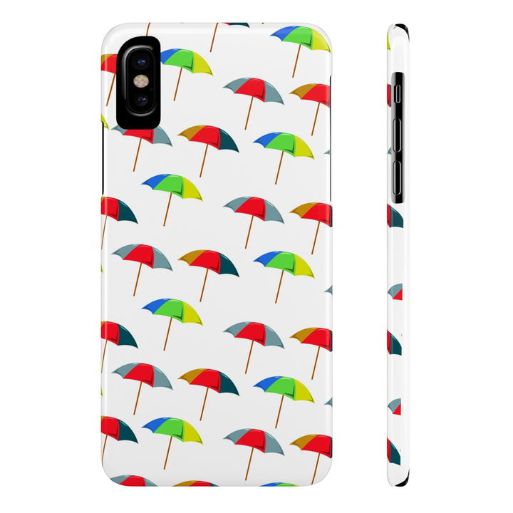 Slim Cute Phone Cases for Iphone - | iPhone 15 Case | iPhone 15 Pro Max Case, Iphone 14 Case, Iphone 14 Pro Max, Iphone 13, Colorful Beach Parasol - Studio40ParkLane