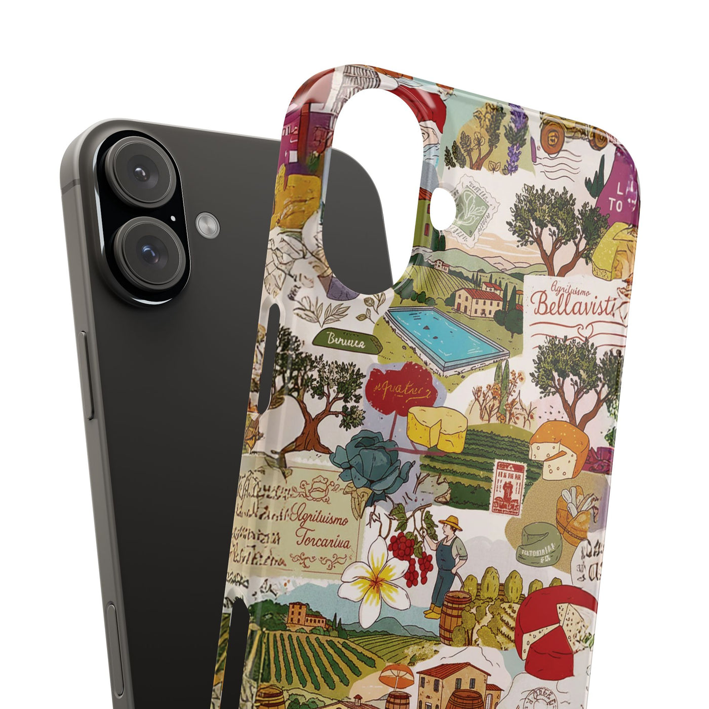 Slim Italy Tuscany Coquette Collage Cute Phone Case for Iphone 17 - | iPhone 16 Pro Max Case | iPhone 15 Case Iphone 14 13 12 11 10 9 8 7 - Studio40ParkLane