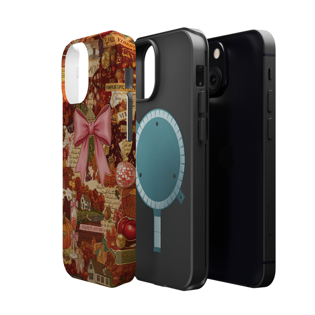 New England Fall Coquette Collage Tough Magsafe Cute Phone Cases for Iphone | iPhone 15 Pro Max Case, Iphone 14, Iphone 14 13 12 11 10 9 8 7 - Studio40ParkLane