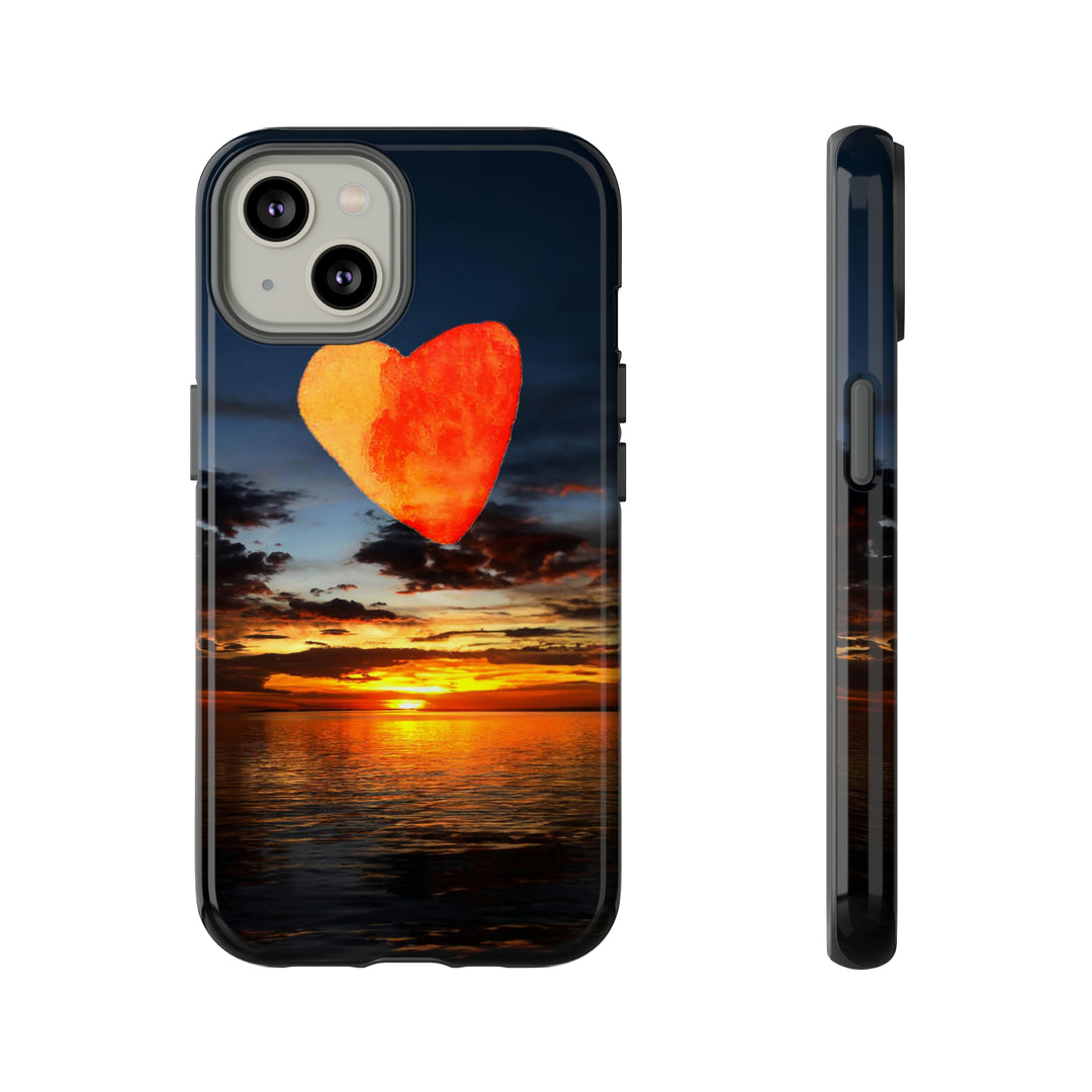 Cute IPhone Case | Rising Heart Love Sunset, iPhone 15 Case | iPhone 15 Pro Case, Iphone 14 Case, Iphone 14 Pro Max Case - Studio40ParkLane