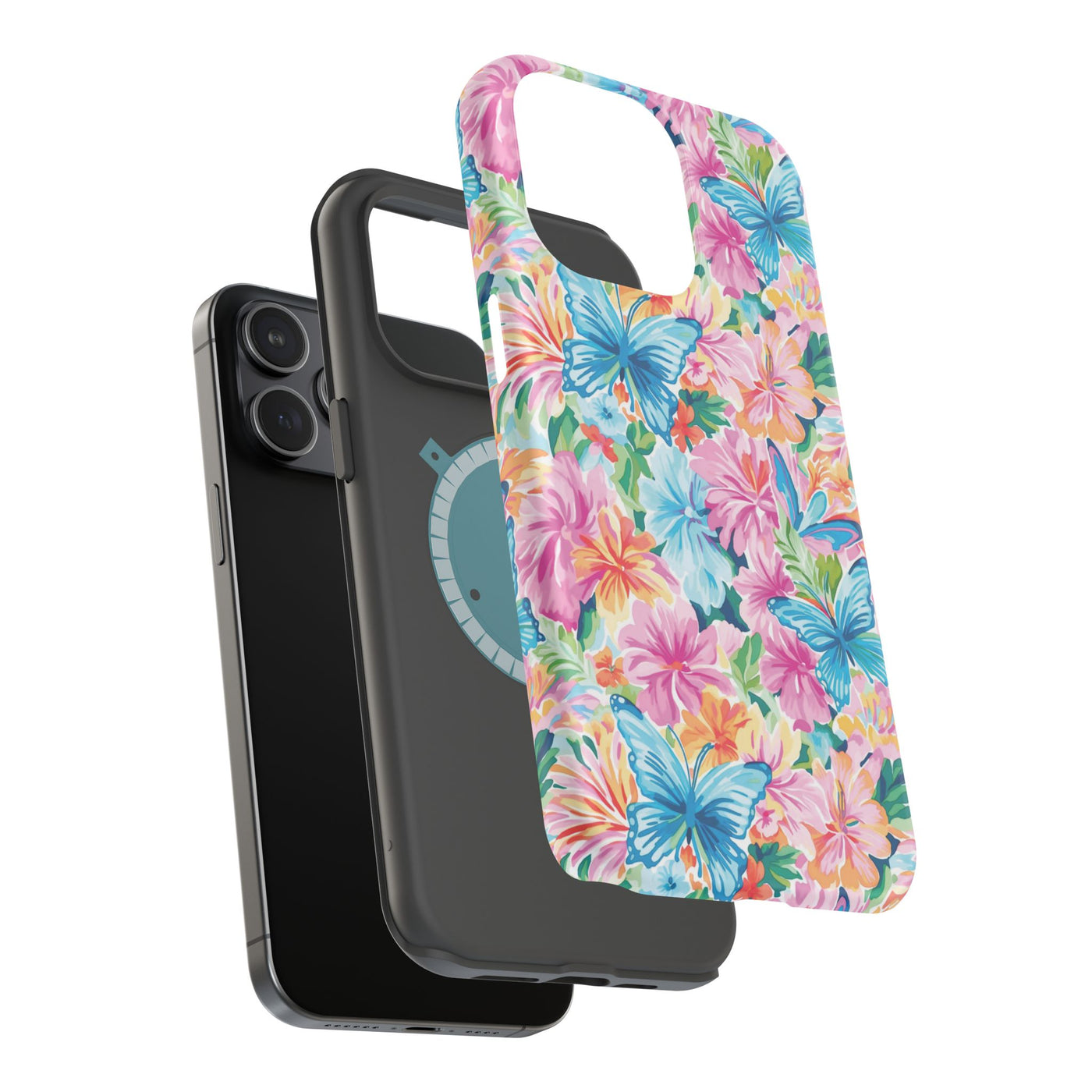 Butterflies Flowers Magsafe Cute Phone Case for Iphone Gift for Her, iPhone 16 Case iPhone 15 Pro Max Case, Iphone 14, Iphone 14 Pro Max, 13, 12