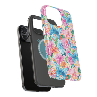 Butterflies Flowers Magsafe Cute Phone Case for Iphone Gift for Her, iPhone 16 Case iPhone 15 Pro Max Case, Iphone 14, Iphone 14 Pro Max, 13, 12