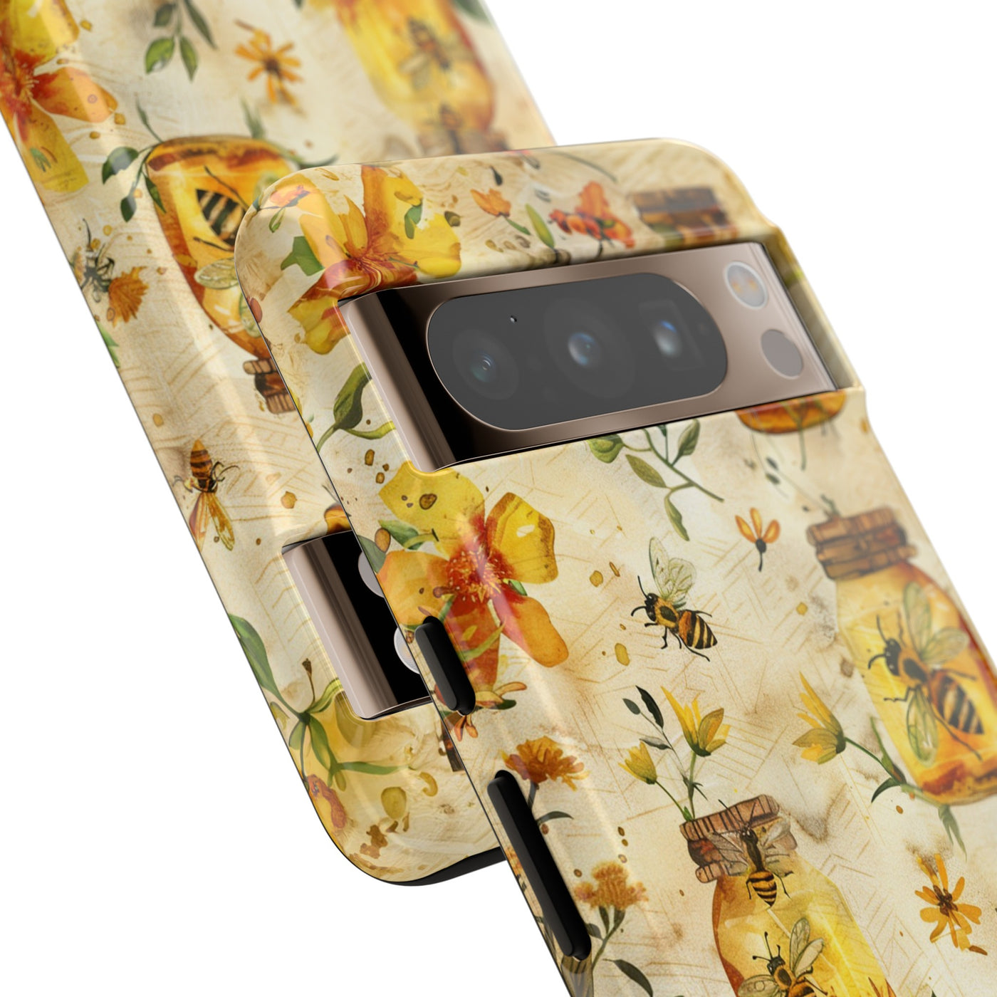 Impact Resistant, Honey Bees, Cute Phone Cases for Samsung S24, S23, S22, S21, IPhone 15 pro Iphone 14 pro Iphone 13 IPhone 12 Iphone 11