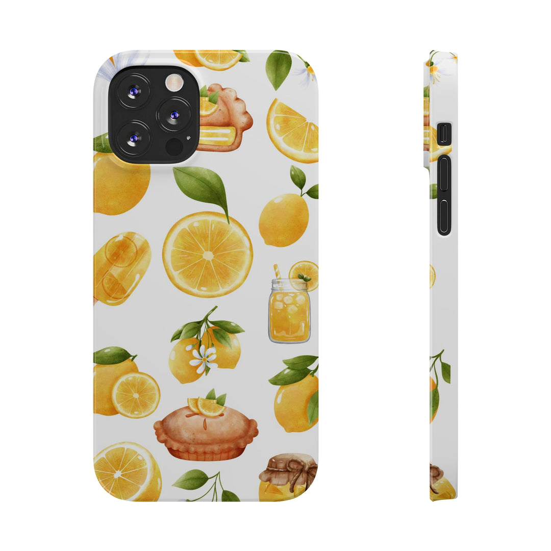 Slim Cute Phone Cases for Iphone - | iPhone 15 Case | iPhone 15 Pro Max Case, Iphone 14 Case, Iphone 14 Pro Max, Iphone 13, Summer Fruit Lemon - Studio40ParkLane