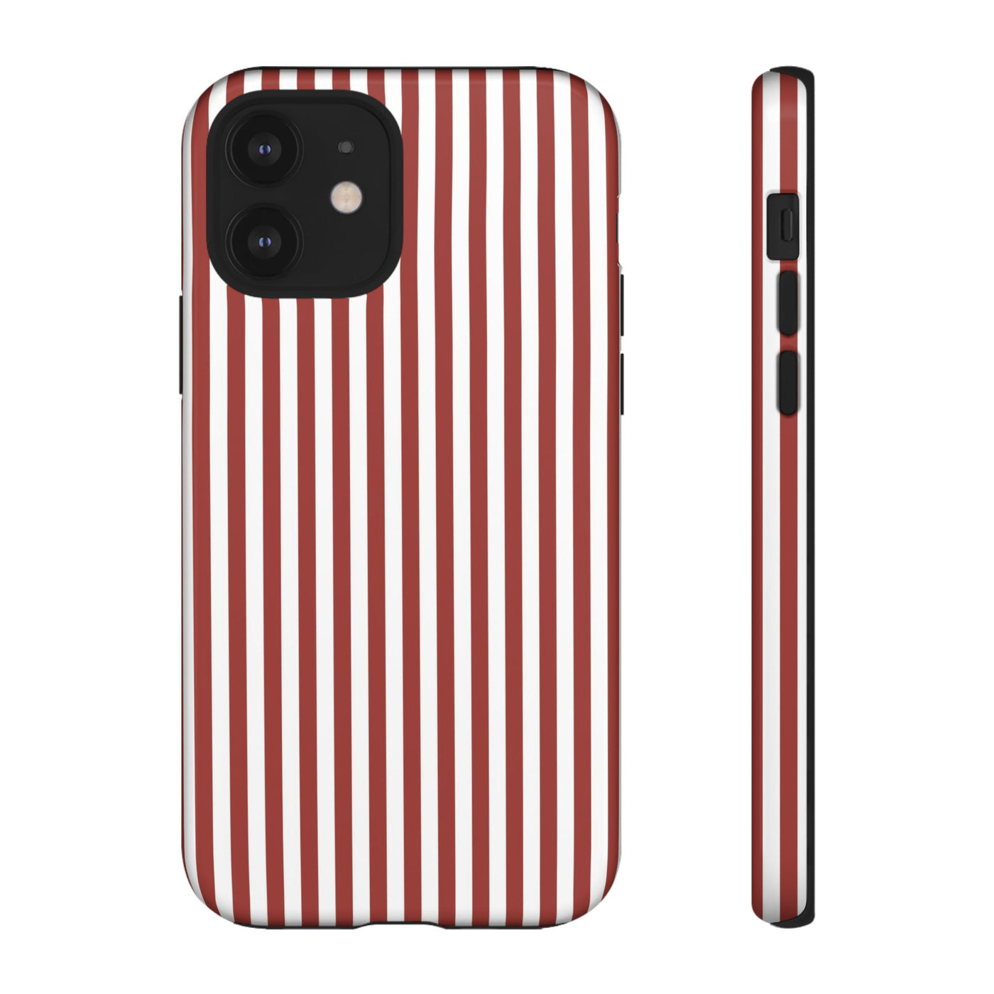 Tough Premium Red Stripes Phone Case Gift for Her - For Apple iPhone 16 Pro Max 16e iPhone 15 Pro iPhone Iphone 14 Plus 13 Pro 12 SE XR - Studio40ParkLane