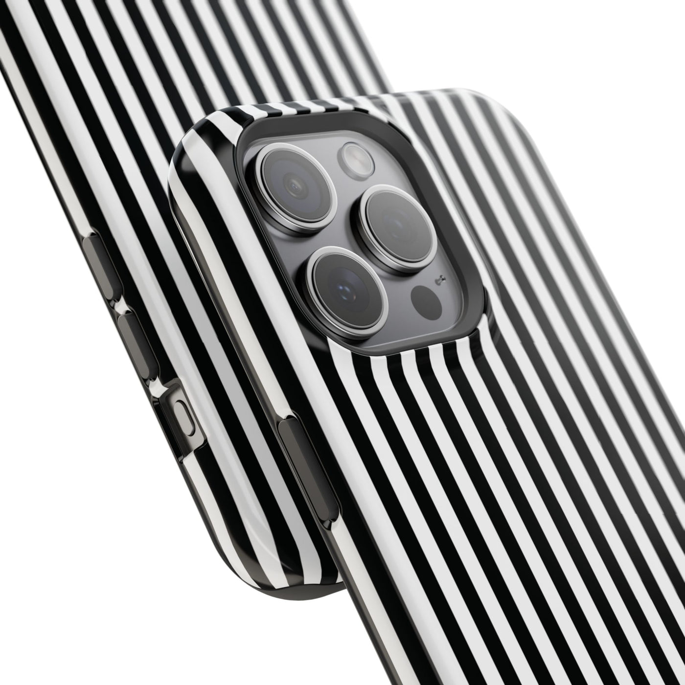Custom Personalized Black White Striped Magsafe Phone Case for Iphone 17 - | iPhone 16 Pro Max Case | iPhone 15 Case Iphone 14 13 12 11 10 - Studio40ParkLane