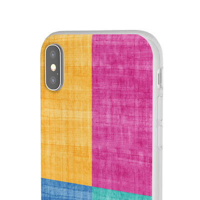 Cute Flexi Phone Cases, Abstract Colored Blocks, Compatible with Samsung Galaxy S23, Samsung S22, Samsung S21, Samsung S20, Galaxy S20 Ultra