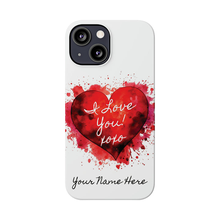 Slim Personalized Slim Cute iPhone Cases - | iPhone 15 Case | iPhone 15 Pro Max Case, Iphone 14 Case, Iphone 14 Pro Max, Iphone 13, Valentine Heart Love - Studio40ParkLane