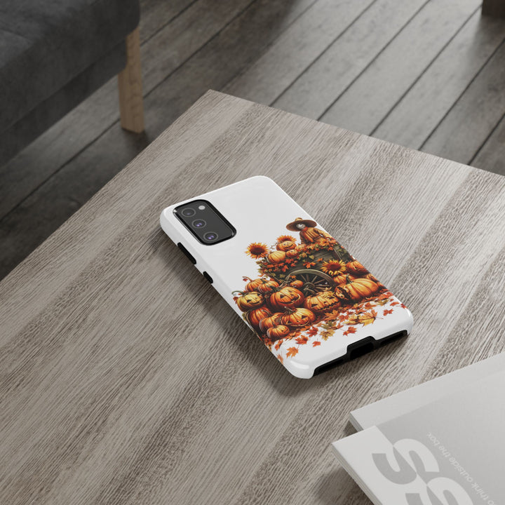 Impact Resistant, Fall Leaves Scarecrow, Cute Phone Cases for Samsung S24, S23, S22, S21, IPhone 15 pro Iphone 14 pro Iphone 13 IPhone 12 Iphone 11 - Studio40ParkLane