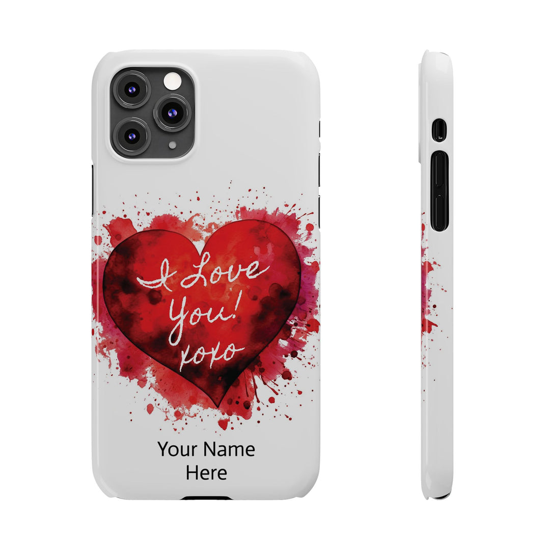 Slim Custom Personalized Valentine Love Gift for Her Cute Phone Cases for Iphone 16 Pro Max | iPhone 15 Case | iPhone 15 Pro Max Case, Iphone 14, 13, 12, 11, 10, 8, 7 - Studio40ParkLane