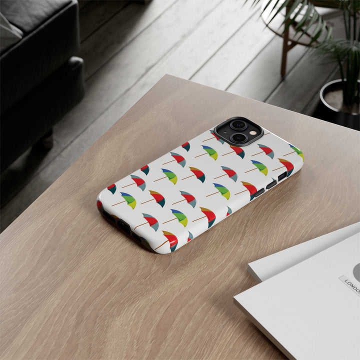 Cute IPhone Case | Colorful Beach Parasols, iPhone 15 Case | iPhone 15 Pro Case, Iphone 14 Case, Iphone 14 Pro Max Case, Protective Iphone Case - Studio40ParkLane