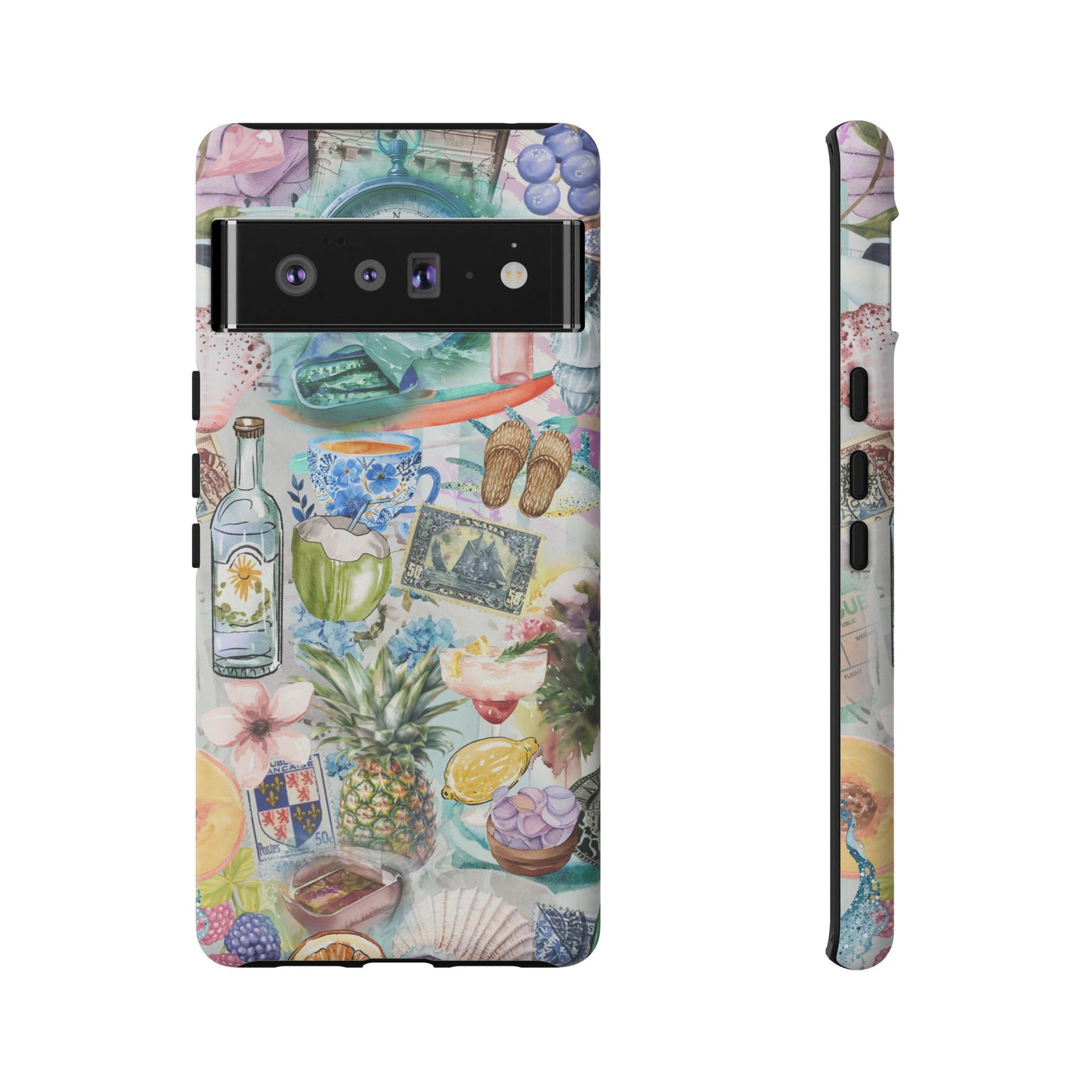 Impact Resistant, Travel Coquette Collage, Cute Phone Cases for Samsung S24, S23, S22, S21, IPhone 15 pro Iphone 14 pro Iphone 13 IPhone 12 Iphone 11