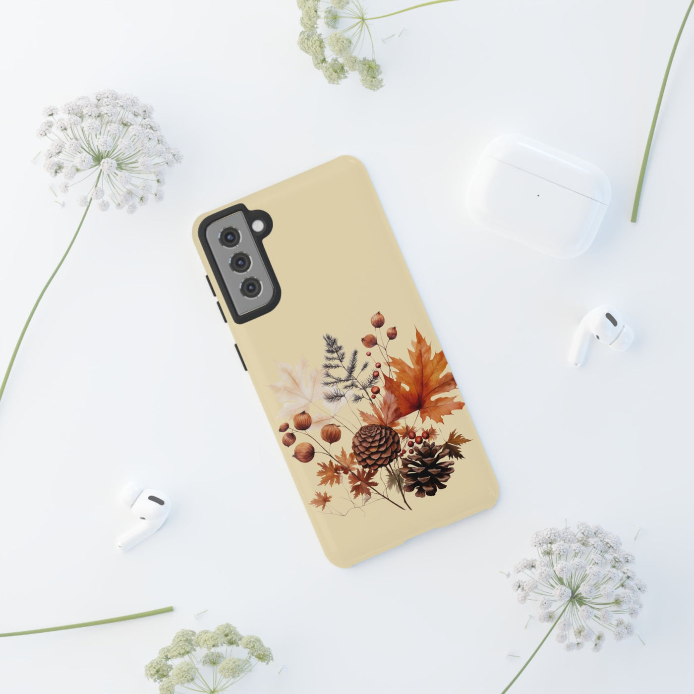 Fall Leaves Foliage Cute Phone Case for, Samsung Galaxy S24, S23, S22, S21, IPhone 16 Case | Iphone 15, Iphone 14, IPhone 13 Case Mom Dad Gift