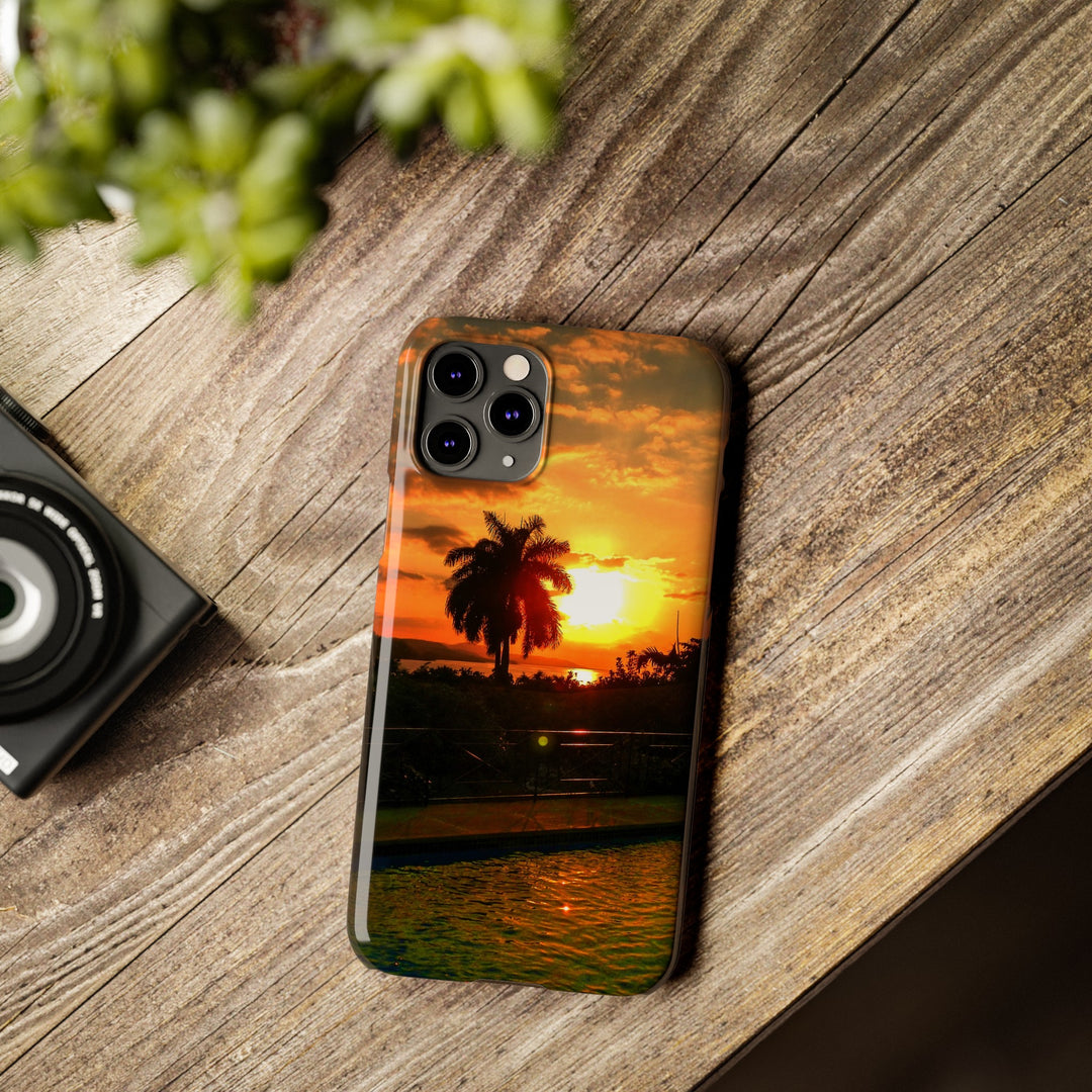 Slim Cute Phone Cases for Iphone - | iPhone 15 Case | iPhone 15 Pro Max Case, Iphone 14 Case, Iphone 14 Pro Max, Iphone 13, Summer Jamaica Sunset - Studio40ParkLane