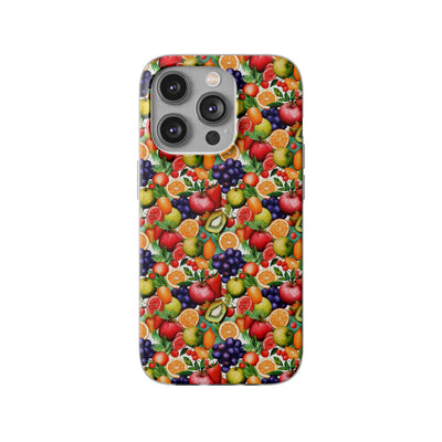 Cute Flexi Phone Cases, Summer Fruit Mix, Compatible with Samsung Galaxy S23, Samsung S22, Samsung S21, Samsung S20, Galaxy S20 Ultra