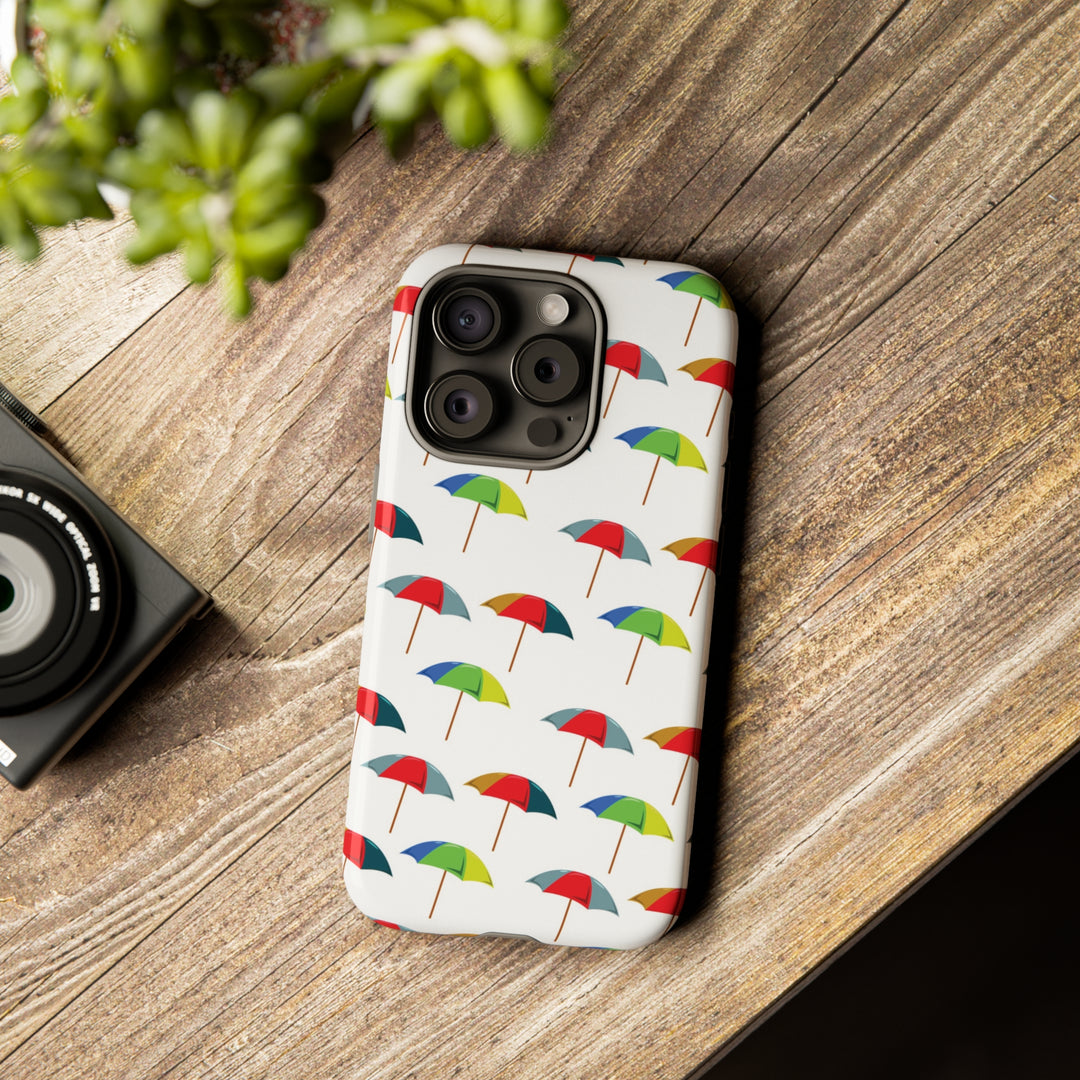 Cute IPhone Case | Colorful Beach Parasols, iPhone 15 Case | iPhone 15 Pro Case, Iphone 14 Case, Iphone 14 Pro Max Case, Protective Iphone Case - Studio40ParkLane