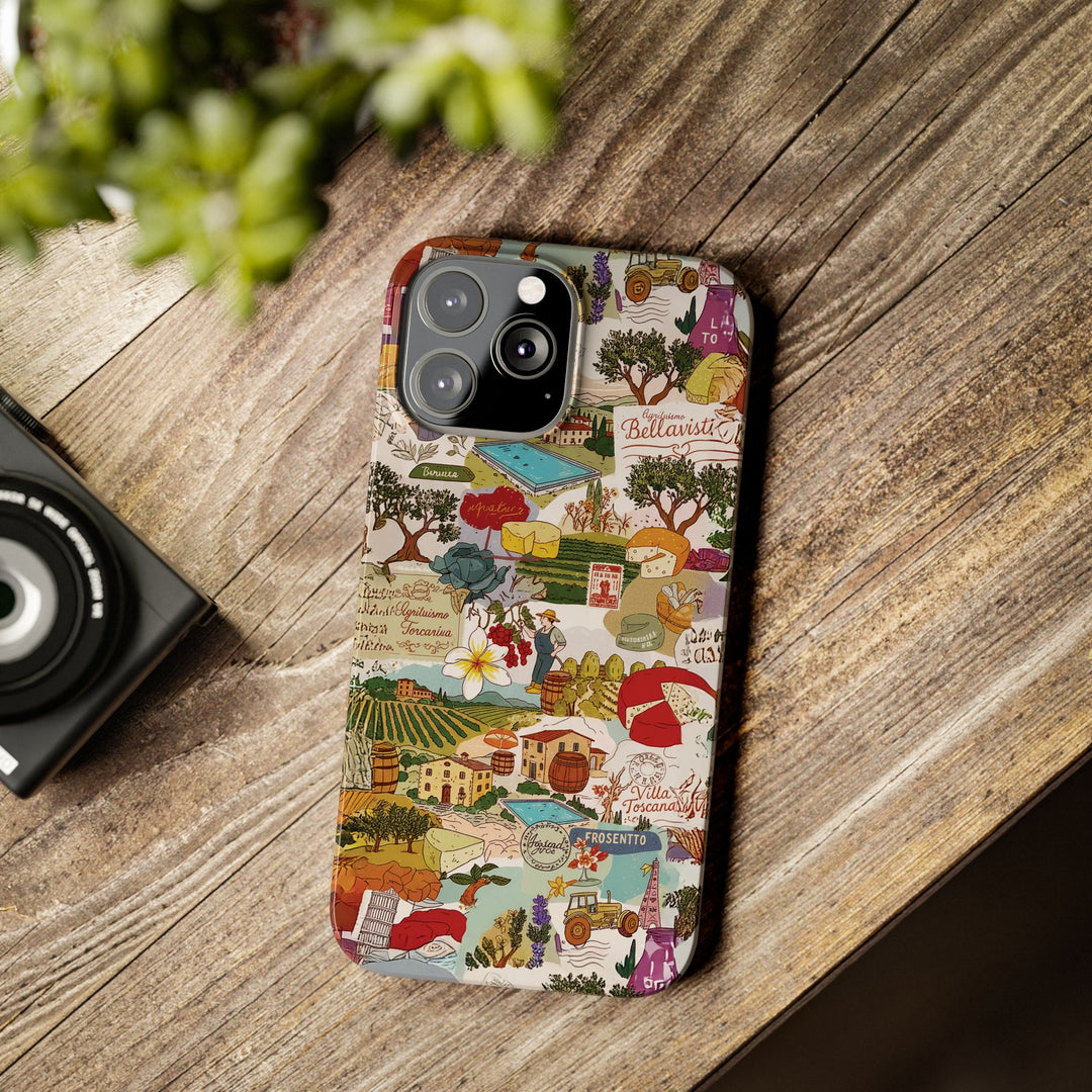 Slim Italy Tuscany Coquette Collage Cute Phone Case for Iphone 17 - | iPhone 16 Pro Max Case | iPhone 15 Case Iphone 14 13 12 11 10 9 8 7 - Studio40ParkLane