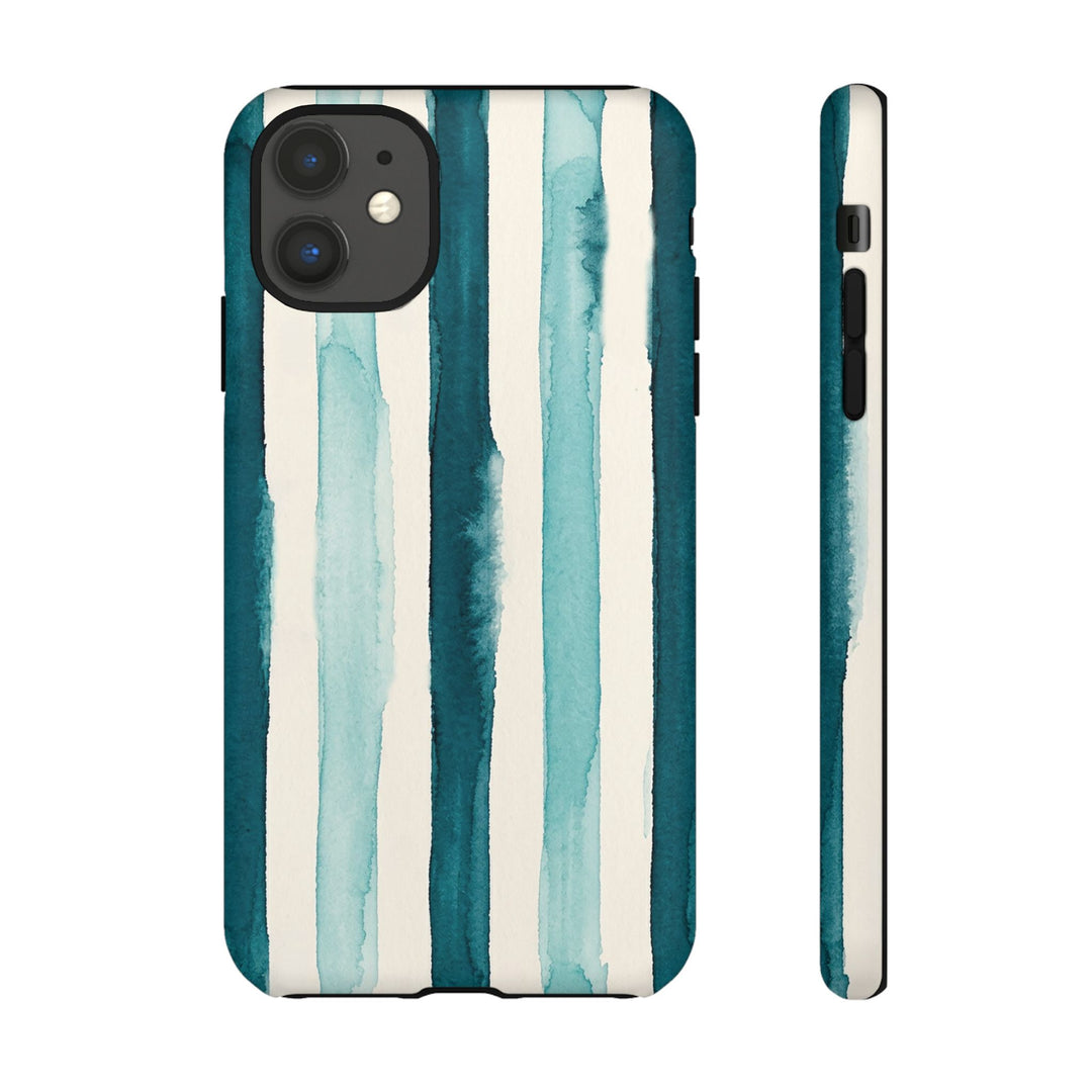 Tough Cute Green Stripes Phone Case, for IPhone 17 Pro Max | Iphone 17 Air, Iphone 16, IPhone 15, 14 13 12, Samsung Galaxy S26, S25, S24, S23