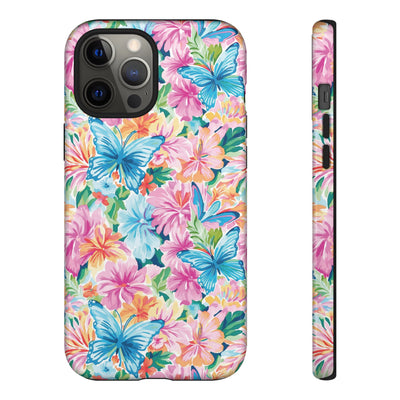 Premium Tough Butterflies Flowers Cute Phone Cases for Samsung S24, S23, S22, S21, S20, Plus and Ultra, Iphone 16 Pro Max,15, 14, 13, 12, 11, 10