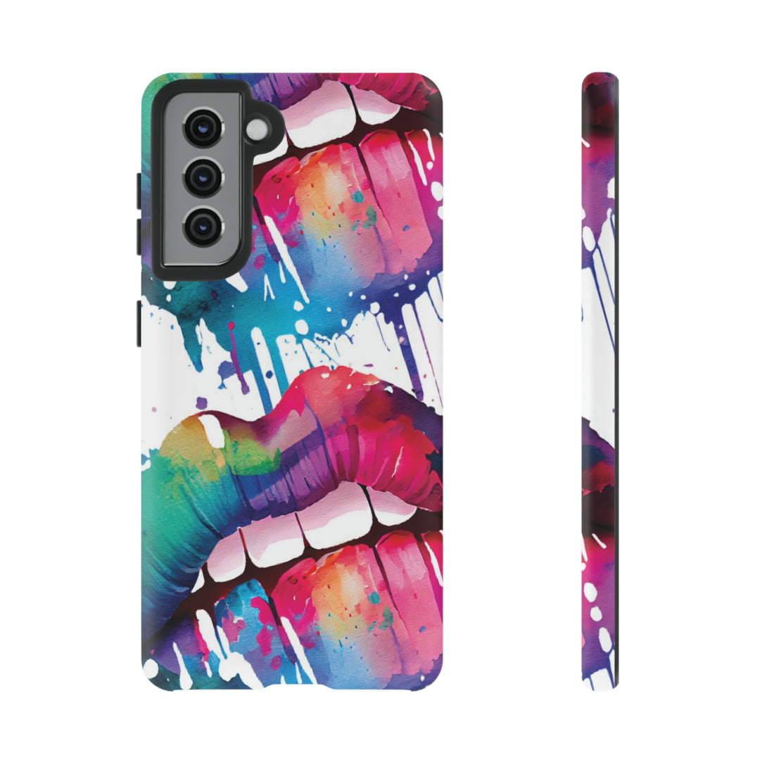 Cute Samsung Phone Case | Aesthetic Samsung Phone Case | Smile Lips Colorful | Galaxy S23, S22, S21, S20 | Luxury Double Layer | Cool - Studio40ParkLane