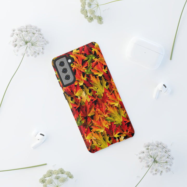 Fall Leaves Impact Resistant, Cute Phone Cases for Samsung S24, S23, S22, S21, IPhone 15 pro Iphone 14 pro Iphone 13 IPhone 12 Iphone 11 - Studio40ParkLane