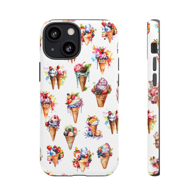 Impact Resistant, Summer Icecream, Cute Phone Cases for Samsung S24, S23, S22, S21, IPhone 15 pro, Iphone 14 pro, Iphone 13 IPhone 12, Iphone 11