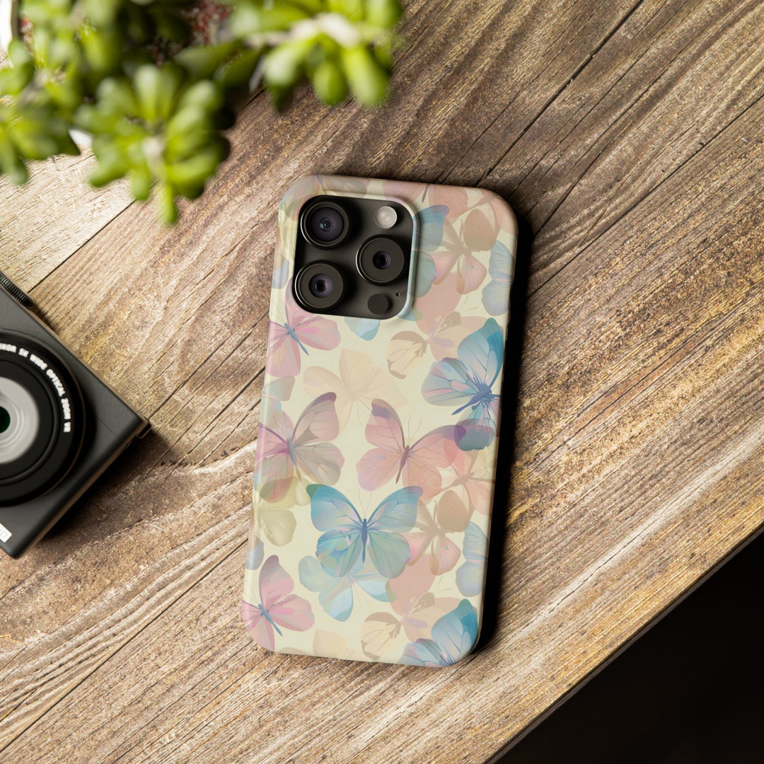 Slim Cute Phone Cases for Iphone - | iPhone 15 Case | iPhone 15 Pro Max Case, Iphone 14 Case, Iphone 14 Pro Max, Iphone 13, Summer Pastel Butterflies - Studio40ParkLane
