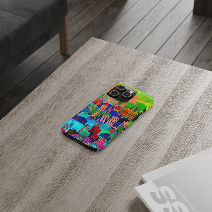 Slim Cute Phone Cases for Iphone - | iPhone 15 Case | iPhone 15 Pro Max Case, Iphone 14 Case, Iphone 14 Pro Max, Iphone 13, Summer City Skyline - Studio40ParkLane