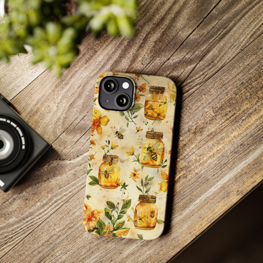 Slim Cute Phone Cases for Iphone | iPhone 15 Case | iPhone 15 Pro Max Case, Iphone 14, Iphone 14 Pro Max, Iphone 13, Honey Bees Yellow - Studio40ParkLane