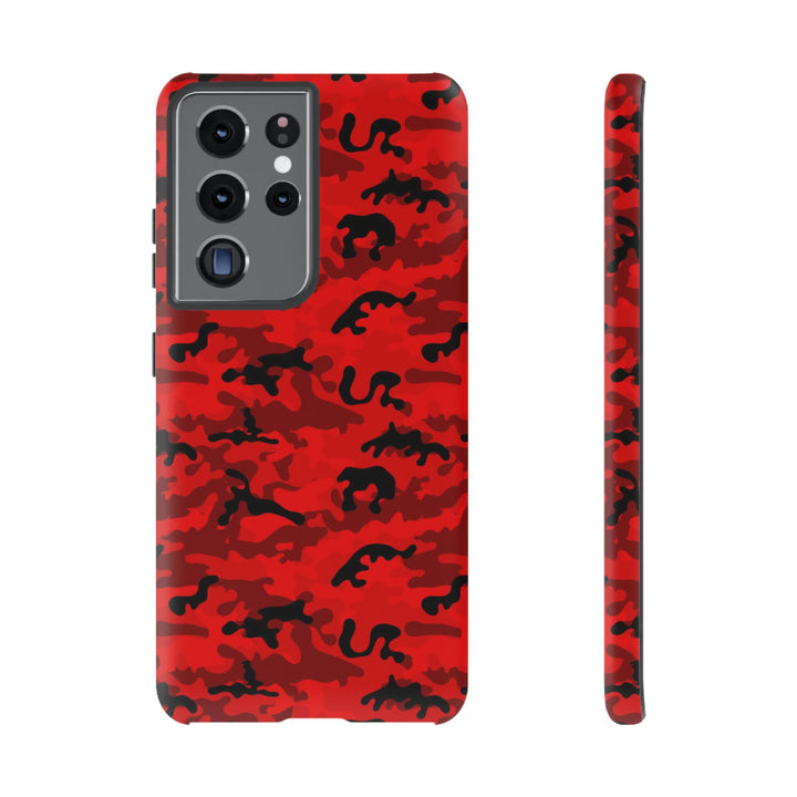 Impact Resistant, Red Camo Camouflage, Cute Phone Cases for Samsung S24, S23, S22, S21, IPhone 15 pro Iphone 14 pro Iphone 13 IPhone 12 Iphone 11 - Studio40ParkLane