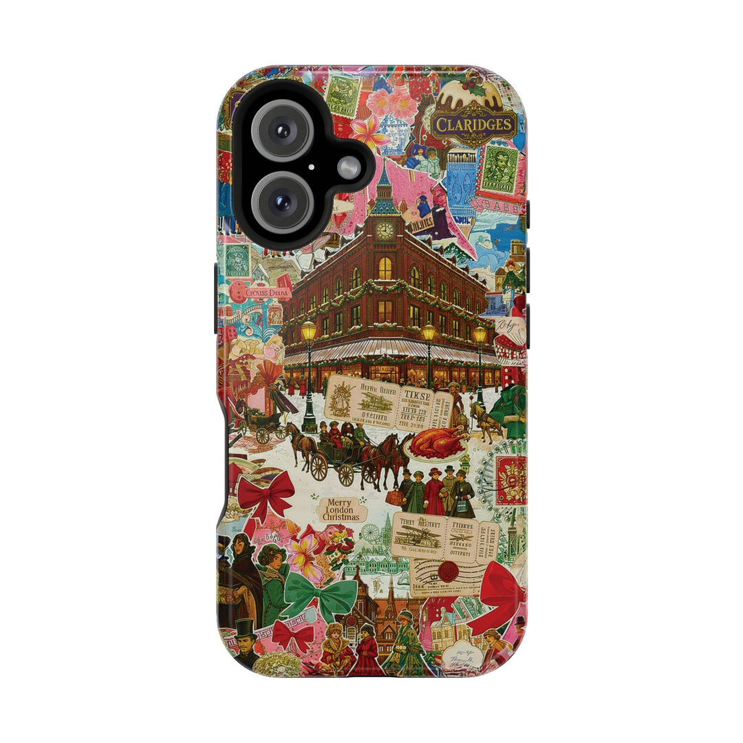 Aesthetic Tough Magsafe London Coquette Collage Phone Case - For iPhone 17 Pro Max iPhone 16 Pro iPhone 15 Iphone 14 Plus 13 Pro 12 11 10 - Studio40ParkLane