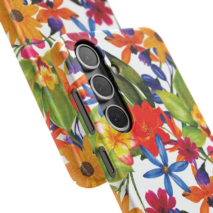 Sleek Snap Colorful Flowers Cute Phone Case for iPhone 16 15 14 13 12 11 X Xs Max Xr Pro Plus Samsung Galaxy S24 S23 S22 S21 S20 Note Ultra