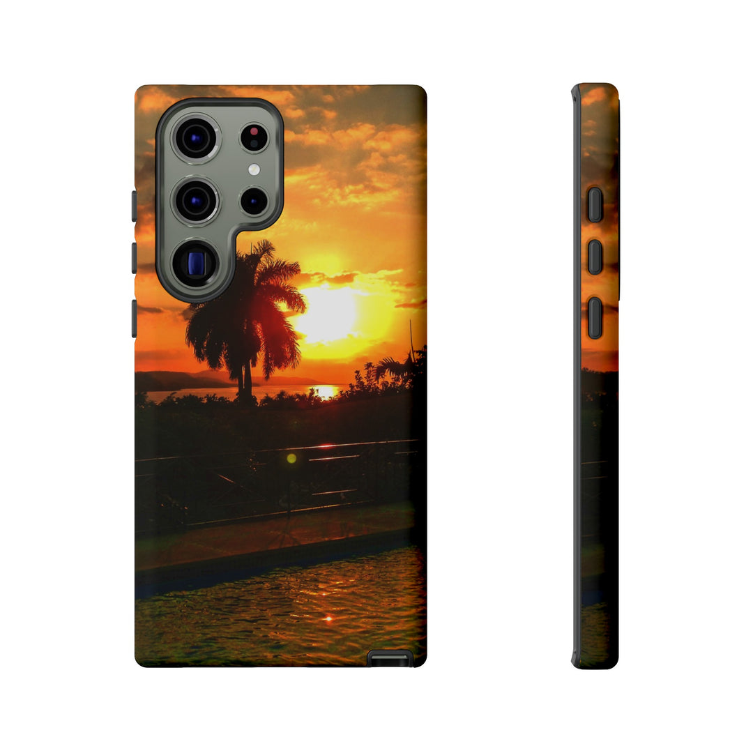 Cute Samsung Case | Cool Iphone Case | Summer Jamaica Pool Sunset, Samsung S24, S23, S22, S21, IPhone 15 Case | Iphone 14 Case, Iphone 13 Case - Studio40ParkLane
