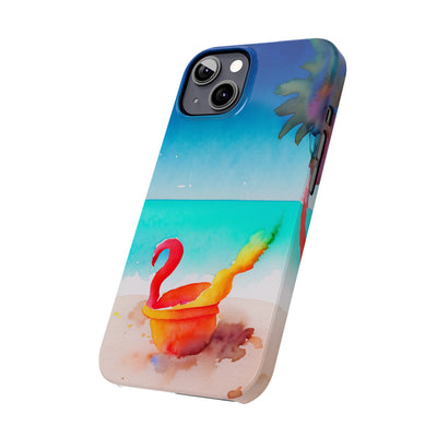 Slim Cute iPhone Cases - | iPhone 15 Case | iPhone 15 Pro Max Case, Iphone 14 Case, Iphone 14 Pro Max, Iphone 13, Summer Beach Bucket