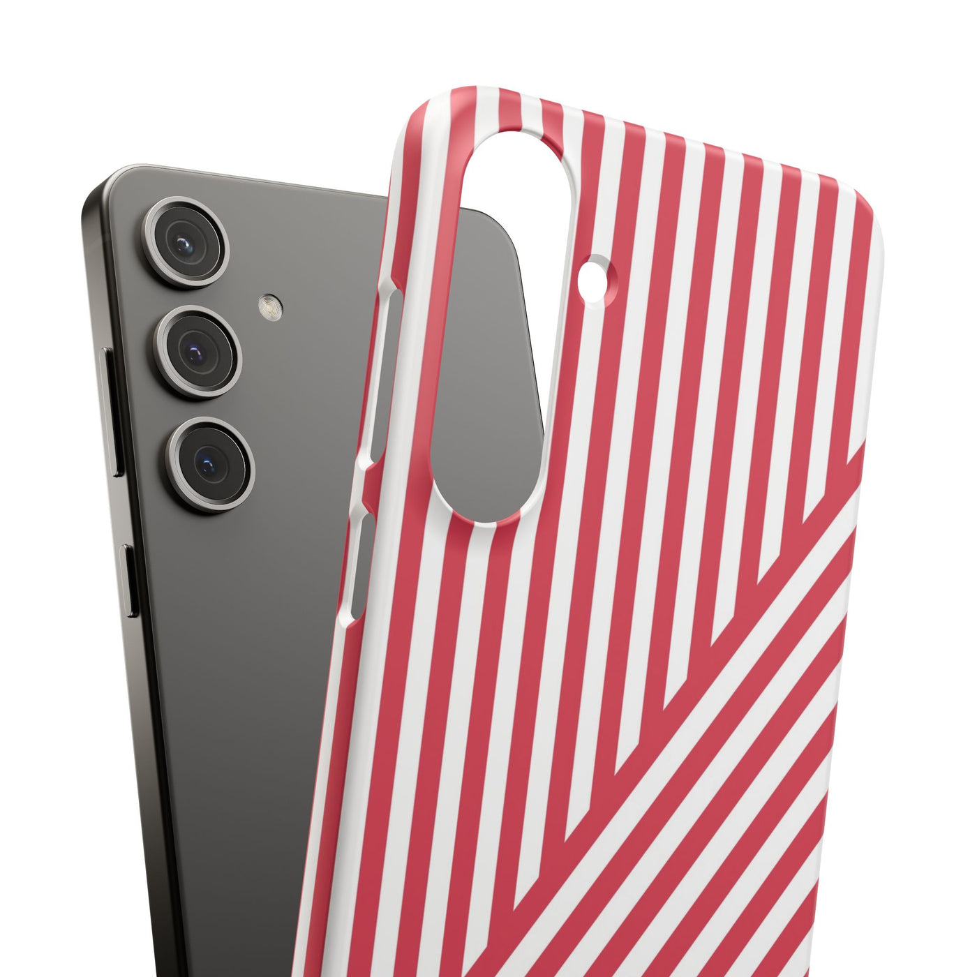 Aesthetic Winterberry Red Stripes Cute Phone Case Sleek Snap - For iPhone 17 Pro Max iPhone 16 Pro iPhone 15 Iphone 14 Plus 13 Pro 12 11 10 Gift - Studio40ParkLane