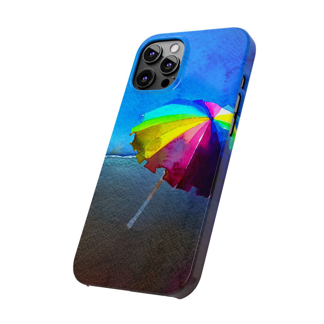 Slim Cute Phone Cases for Iphone - | iPhone 15 Case | iPhone 15 Pro Max Case, Iphone 14 Case, Iphone 14 Pro Max, Iphone 13, Summer Beach Umbrella - Studio40ParkLane