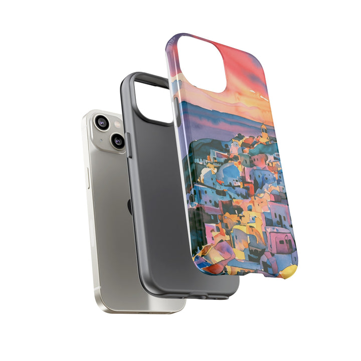 Impact Resistant, Greek Sunset, Cute Phone Cases for Samsung S24, S23, S22, S21, IPhone 15 pro Iphone 14 pro Iphone 13 IPhone 12 Iphone 11 - Studio40ParkLane