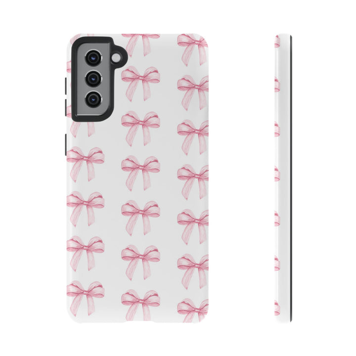 Pink Bows Cute Phone Case, for IPhone 16 Pro Max | Iphone 15, Iphone 14, IPhone 13 Case, 11 8 7, Samsung Galaxy S24, S23, S22, S21, 2 Layer Protection - Studio40ParkLane