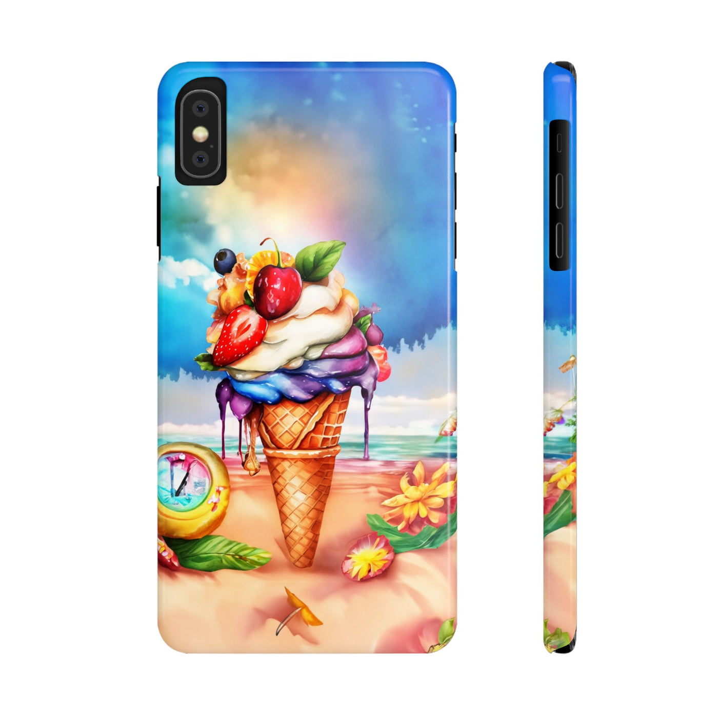 Slim Summer Ice Cream Cone Slim Cute Phone Cases for Iphone  | iPhone 15 Case | iPhone 15 Pro Max Case, Iphone 14, Iphone 14 Pro Max, Iphone 13