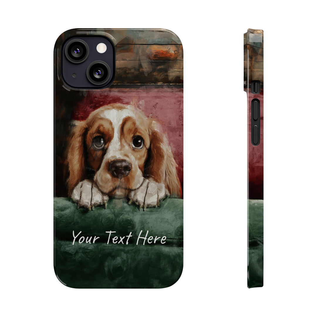 Slim Personalized Cute iPhone Cases - | iPhone 15 Case | iPhone 15 Pro Max Case, Iphone 14 Case, Iphone 14 Pro Max, Iphone 13, Cocker Spaniel Dog - Studio40ParkLane