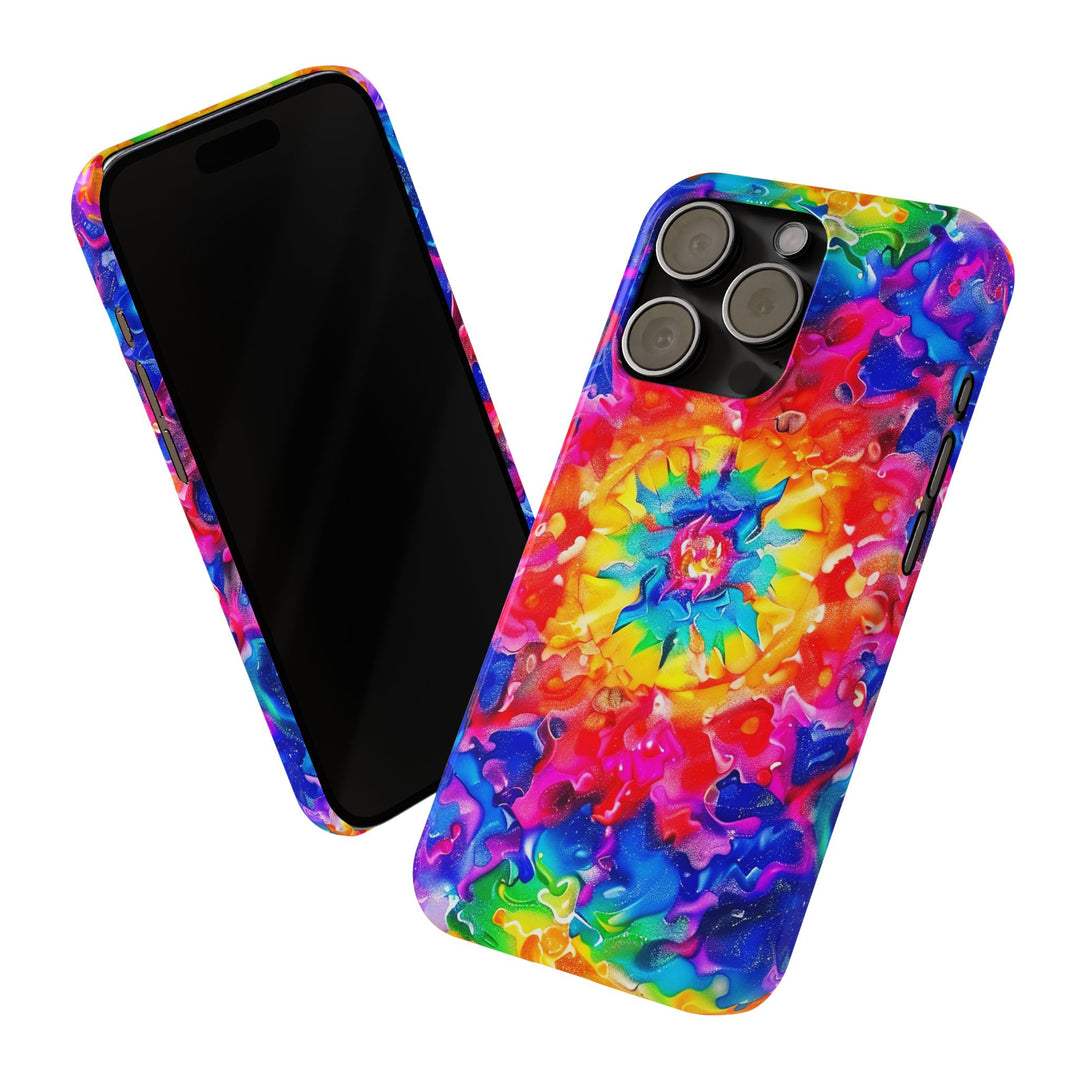 Slim Tie Dye Faux Glitter Gift for Her Cute Phone Cases for Iphone 16 Pro Max | iPhone 15 Case | iPhone 15 Pro Max Case, Iphone 14, Iphone 14 Pro Max, Iphone 13 12 11 8 7 - Studio40ParkLane