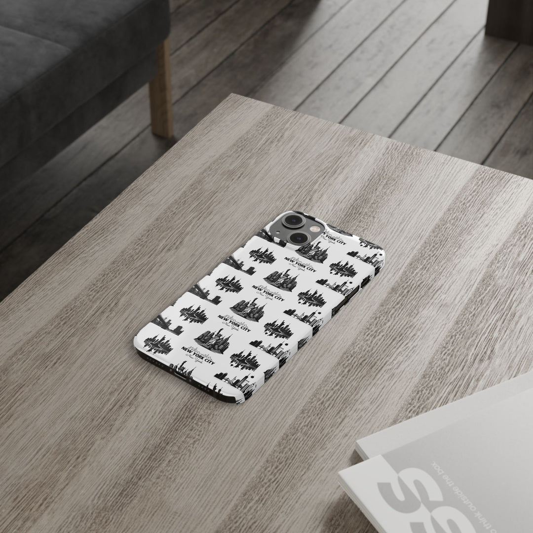 Slim New York Skyline Collage Coquette Gift for Her Cute Phone Cases for Iphone 16 Pro Max | iPhone 15 Case | iPhone 15 Pro Max Case, Iphone 14, Iphone 14 Pro Max, Iphone 13 12 11 8 7 - Studio40ParkLane